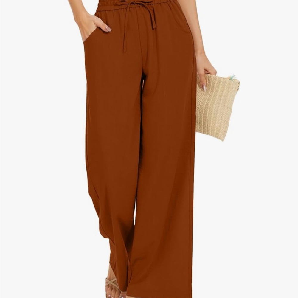 Women's Brown Wide-Leg Pants